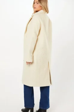 Tall Smart Boucle Double Breasted Coat