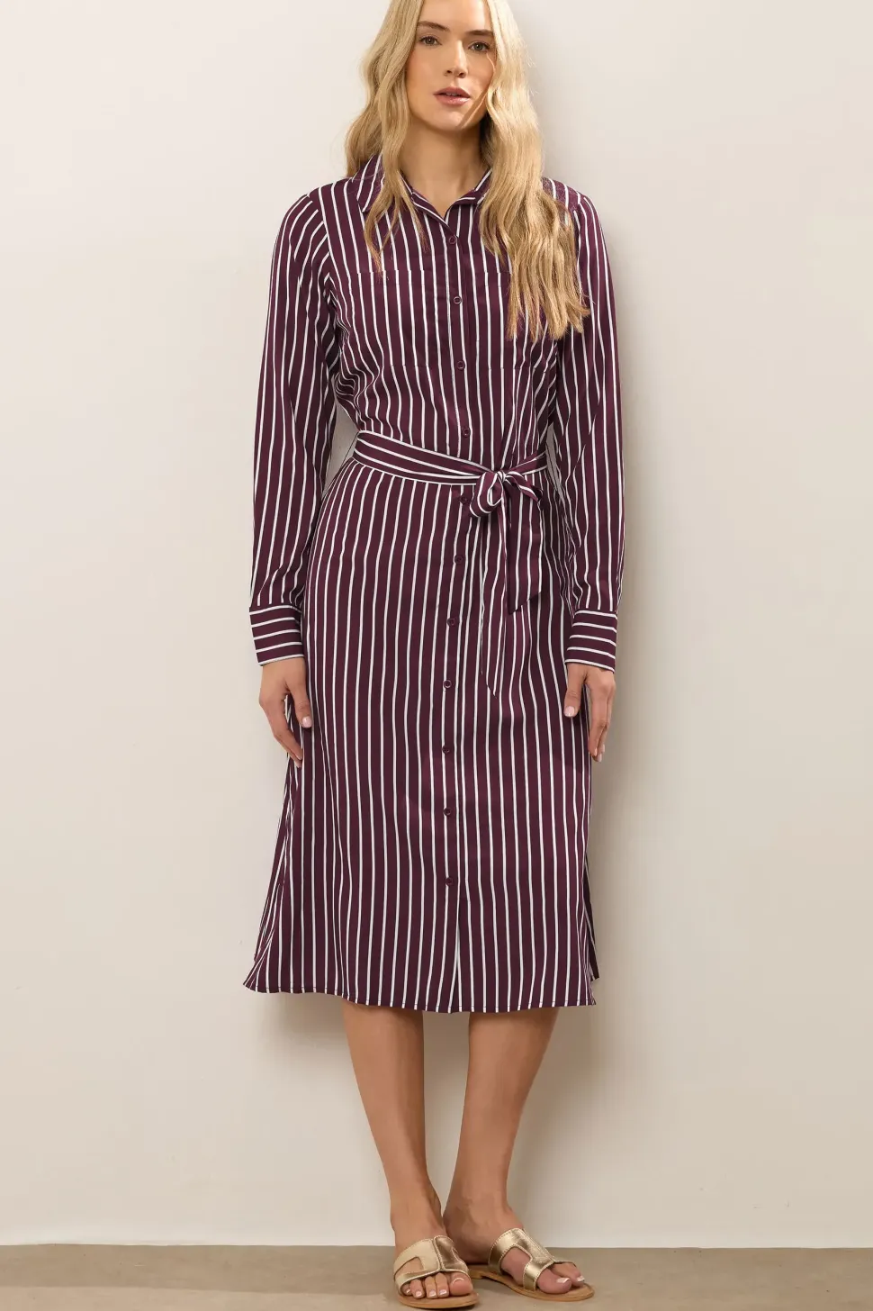Tall Striped Shirt Dress