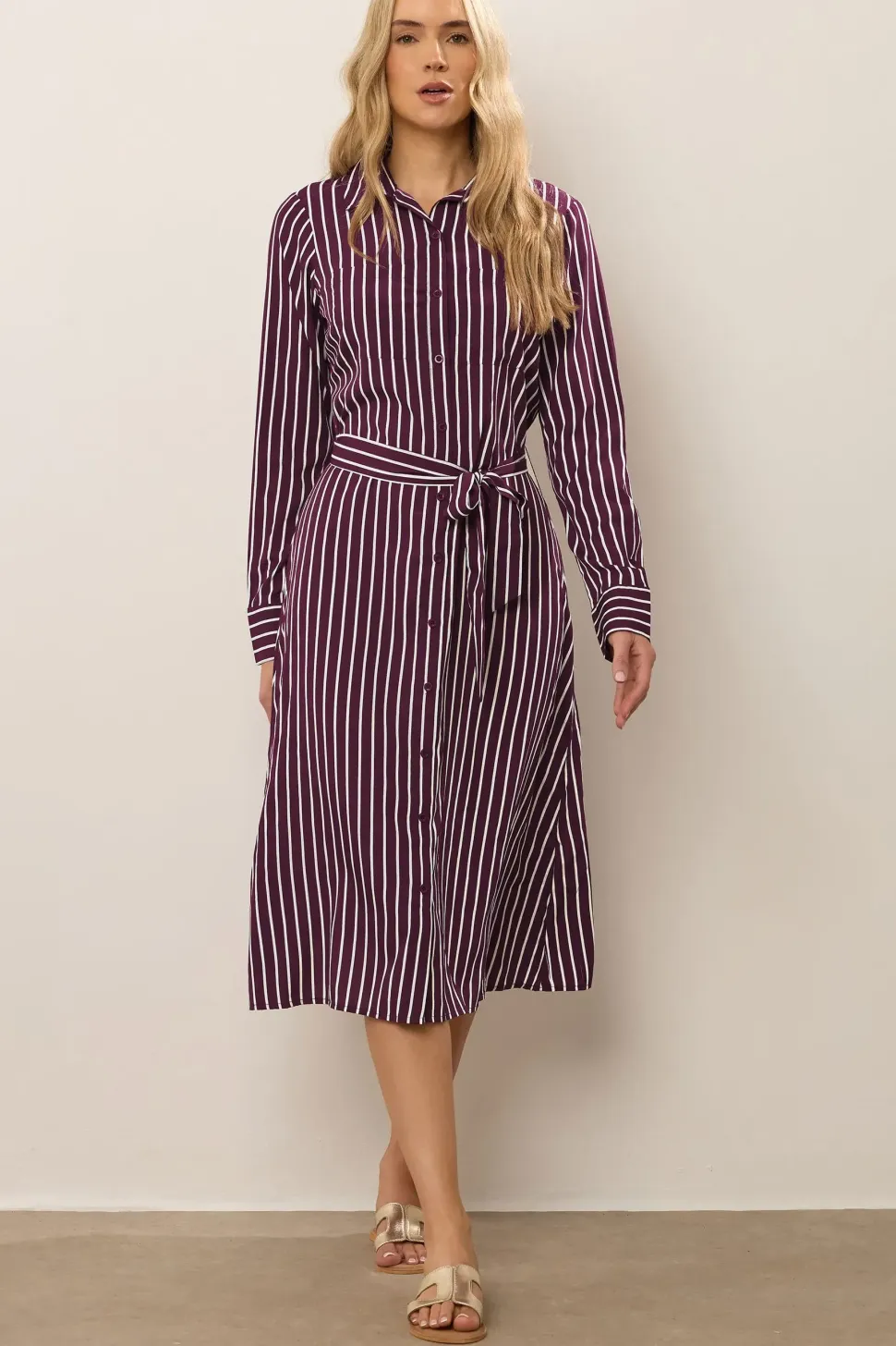 Tall Striped Shirt Dress