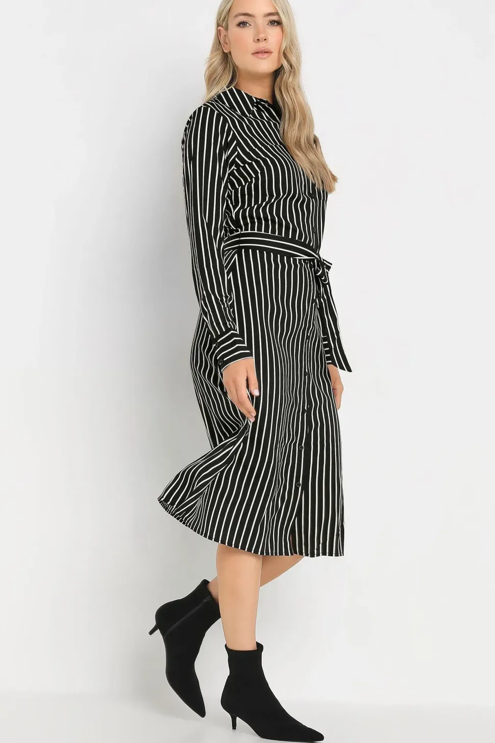 Tall Striped Shirt Dress