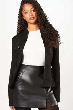 Tall Suedette Short Coat