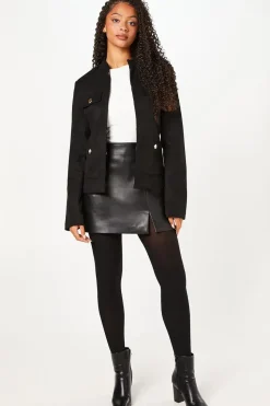 Tall Suedette Short Coat