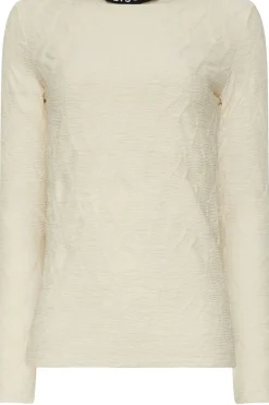 Tall Textured Slash Neck Top