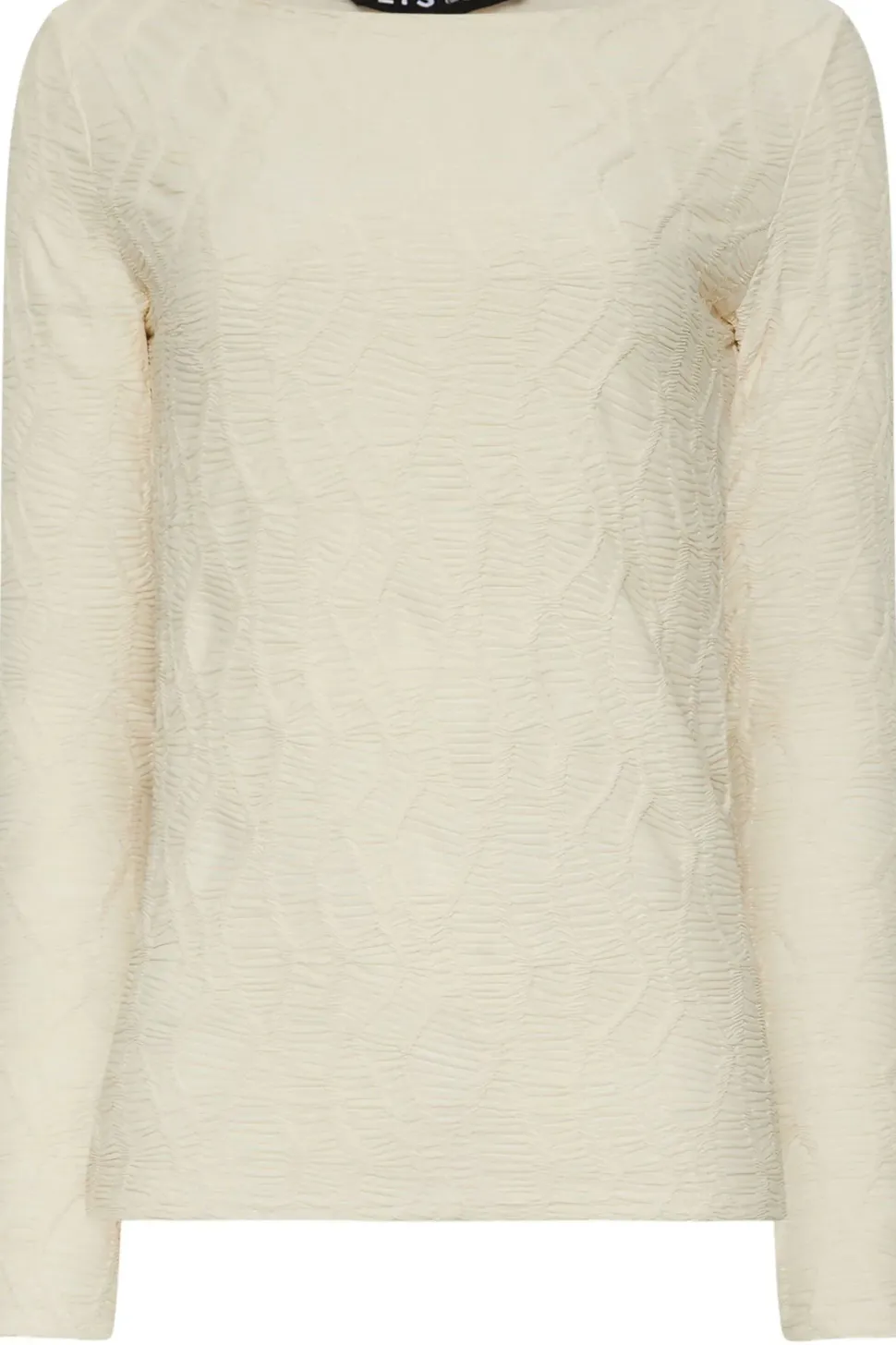 Tall Textured Slash Neck Top