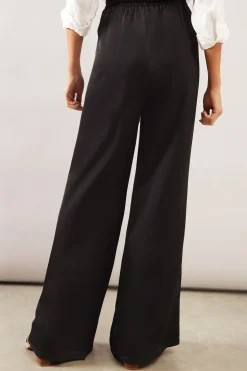 Tall Tie Detail Wide Leg Trousers