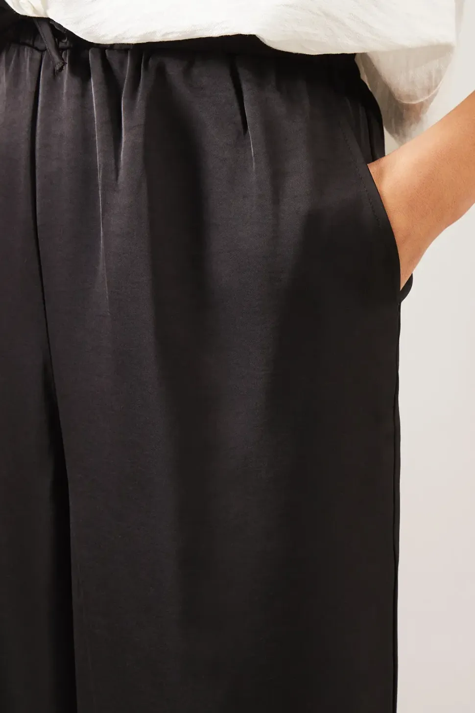 Tall Tie Detail Wide Leg Trousers