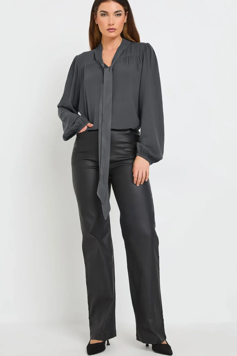 Tall Tie Neck Blouse