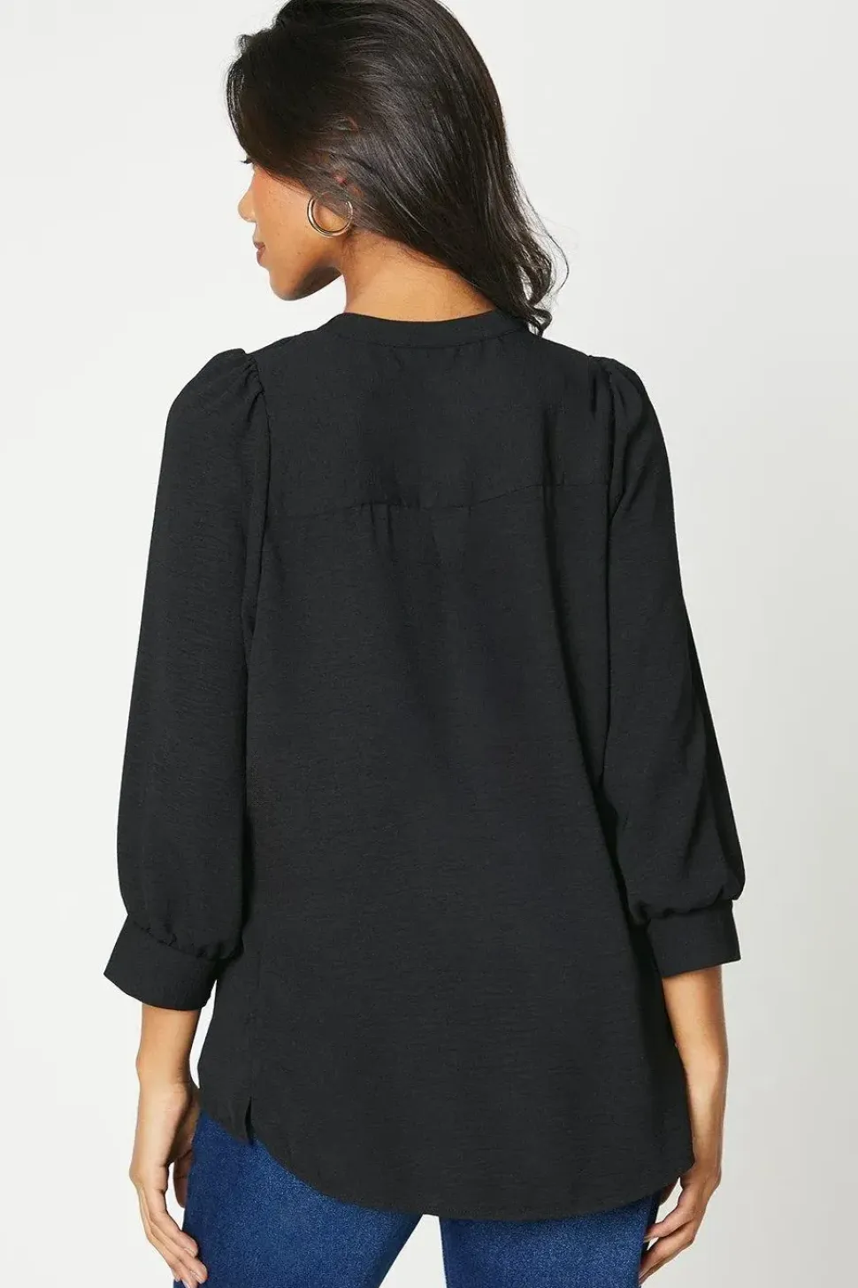 Tall Tie Neck Long Sleeve Blouse