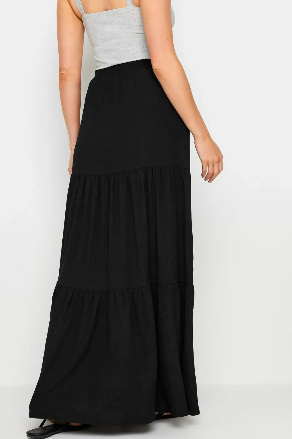 Tall Tiered Crinkle Maxi Skirt