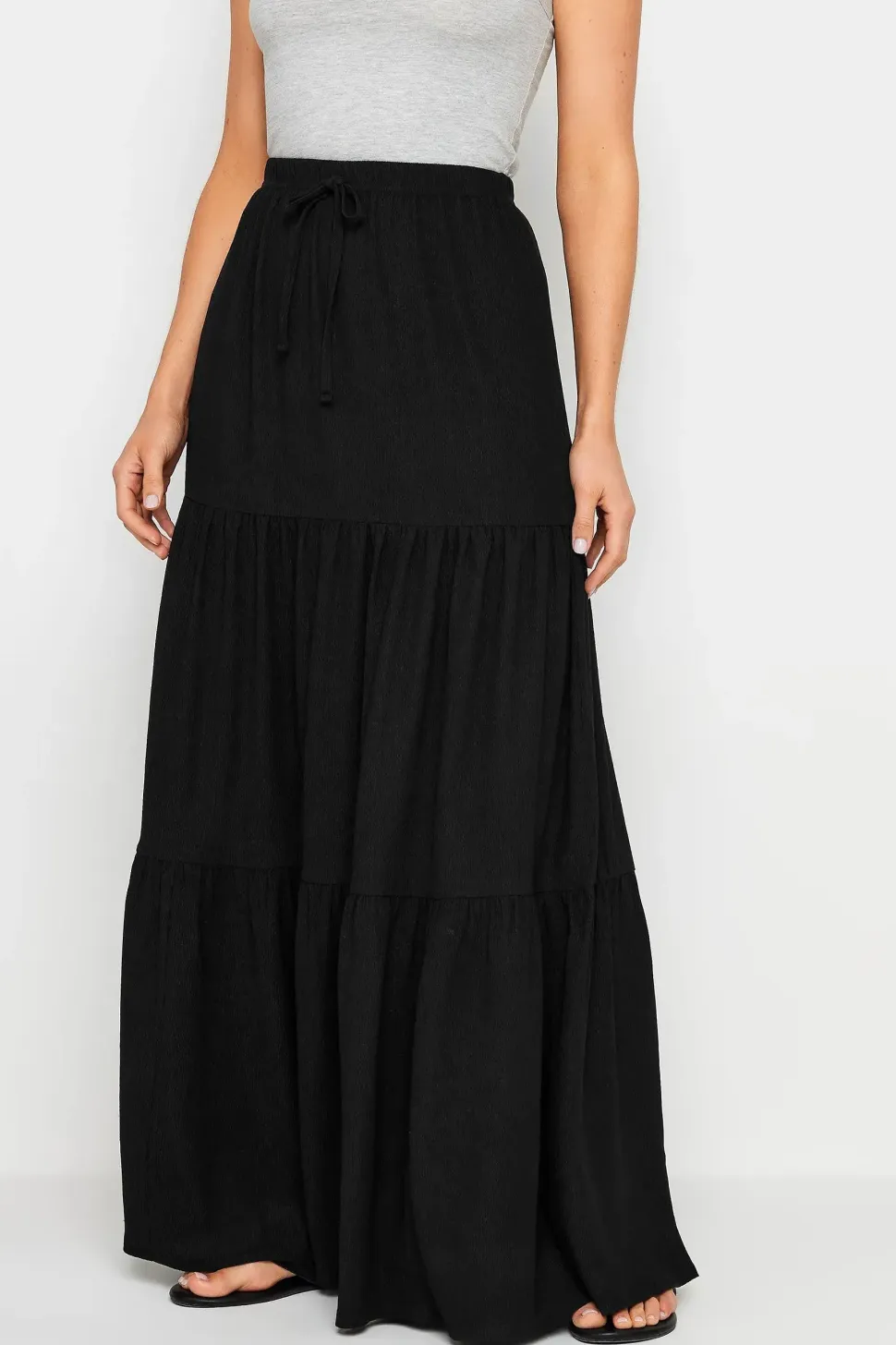 Tall Tiered Crinkle Maxi Skirt