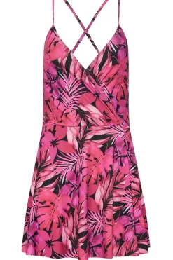 Tall Tropical Palm Skirted Swimsuit