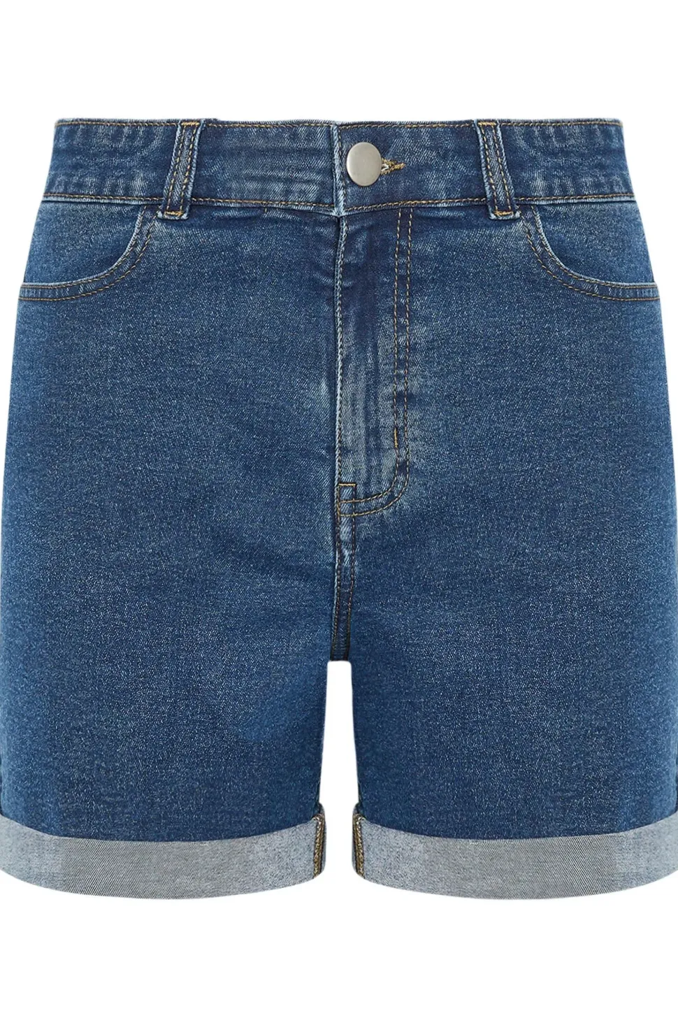 Tall Turn Up Denim Mom Shorts