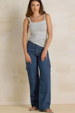 Tall Wide Leg Cargo Trousers