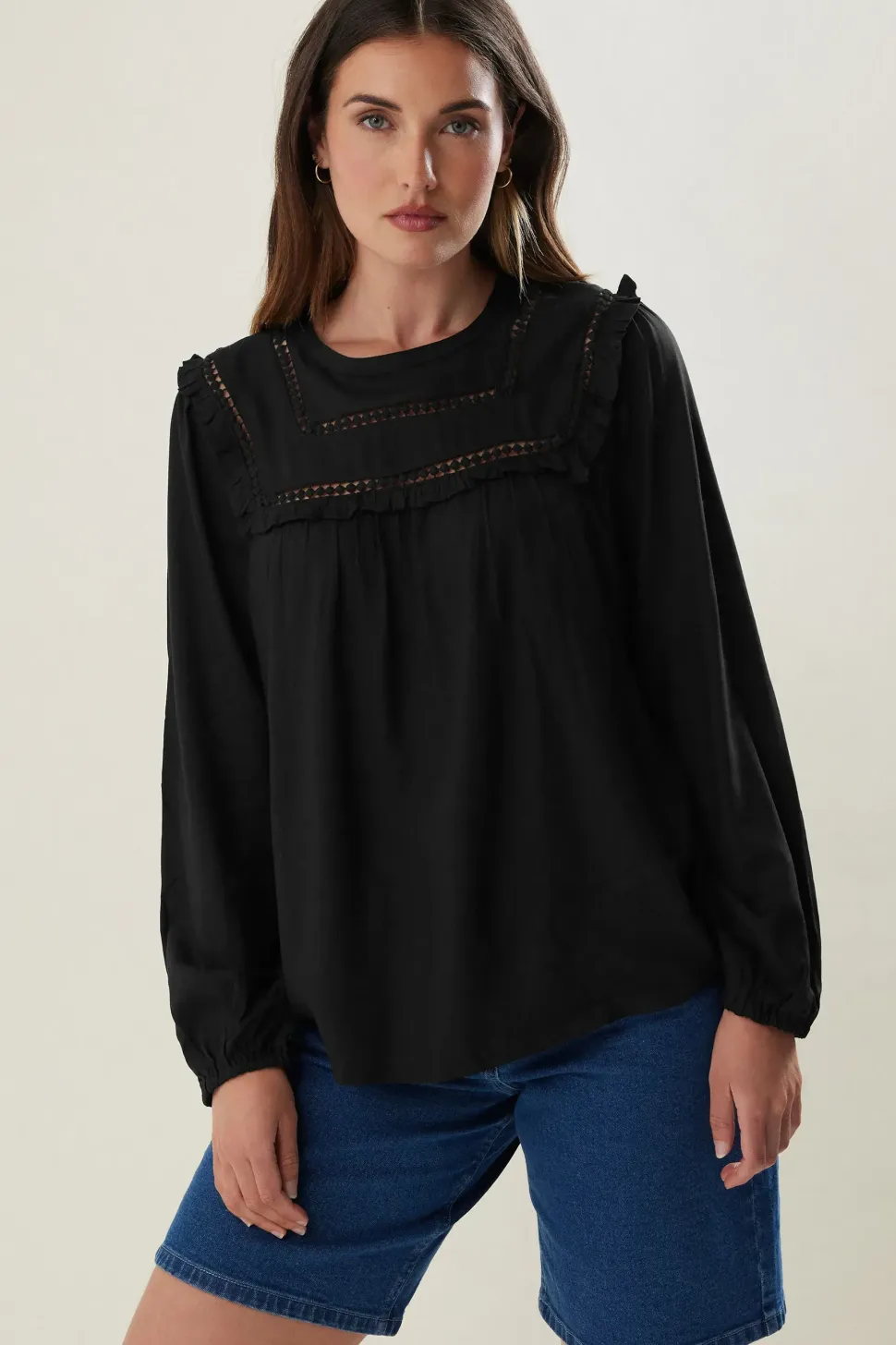 Tall Woven Frill Blouse