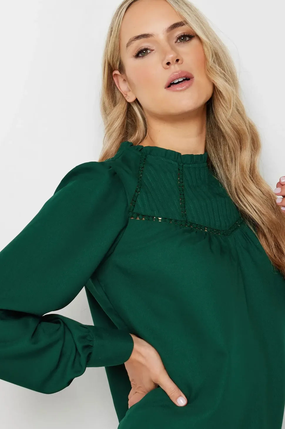 Tall Woven Pleated Blouse