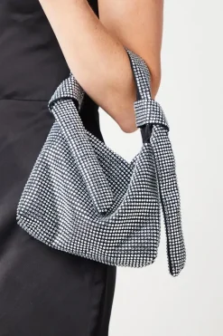 Tamara Diamante Knot Detail Shoulder Bag