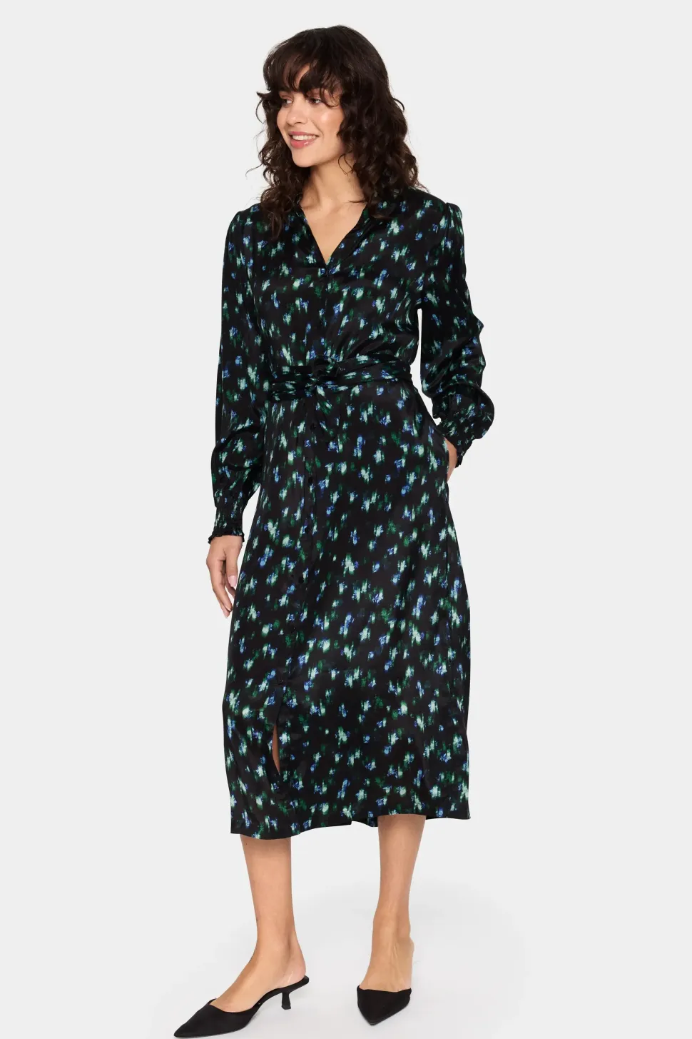TamaSZ Long Sleeves Belted Shirt Dress-