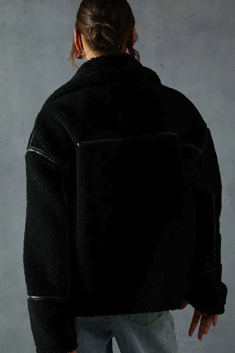 Teddy Faux Fur Aviator Jacket