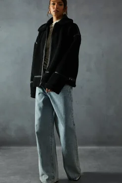 Teddy Faux Fur Aviator Jacket