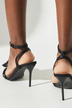 Tessa Satin Corsage High Heeled Sandals