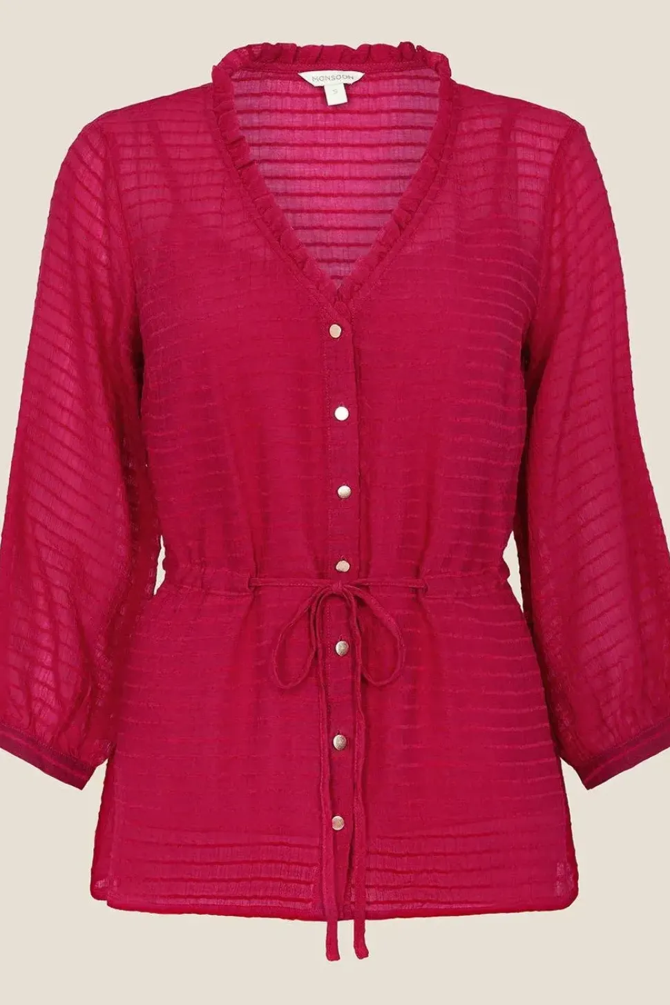 Textured Button Through Top