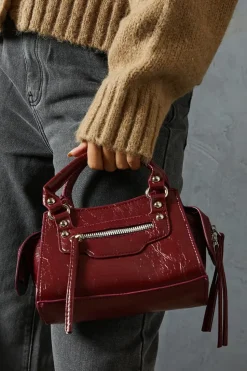 Textured Faux Leather Mini Cross Body Bag