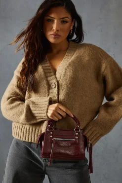 Textured Faux Leather Mini Cross Body Bag