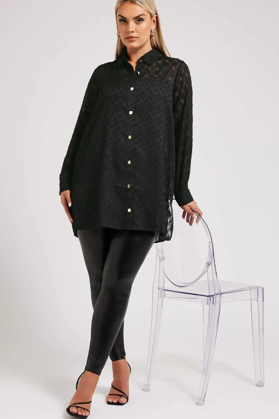 Textured Longline Shirt