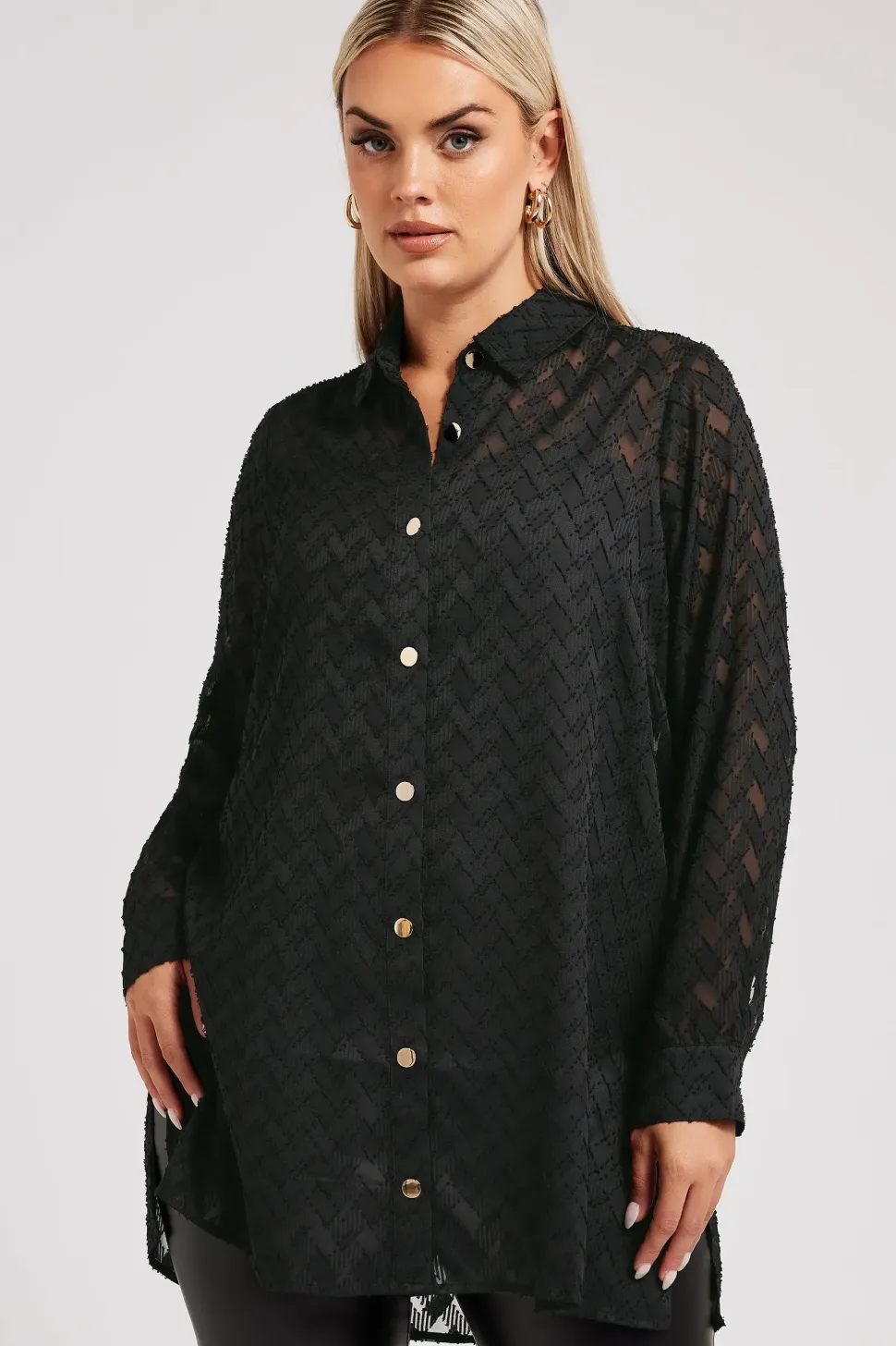 Textured Longline Shirt