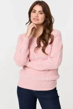Textured Long Sleeve Knit Jumper