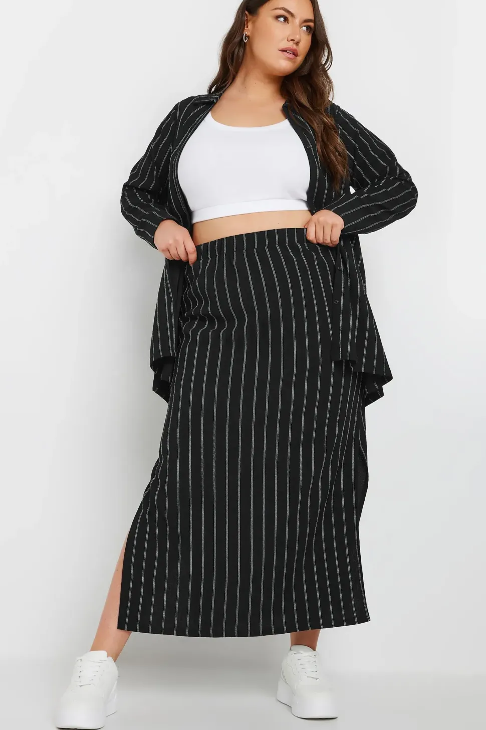 Textured Maxi Skirt
