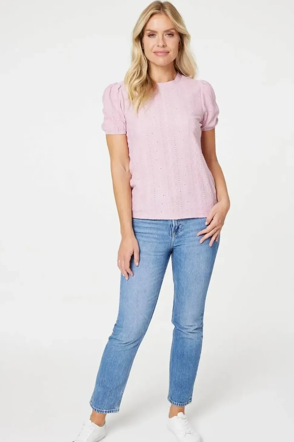 Textured Puff Sleeve Blouse
