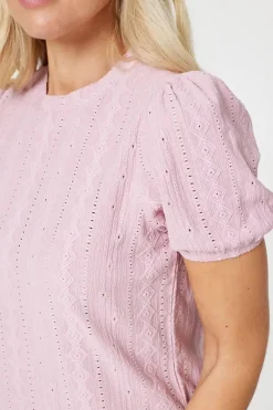 Textured Puff Sleeve Blouse