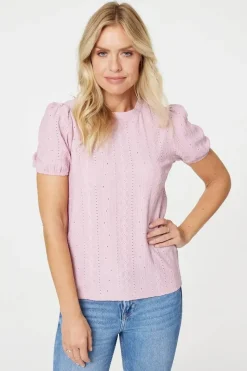Textured Puff Sleeve Blouse