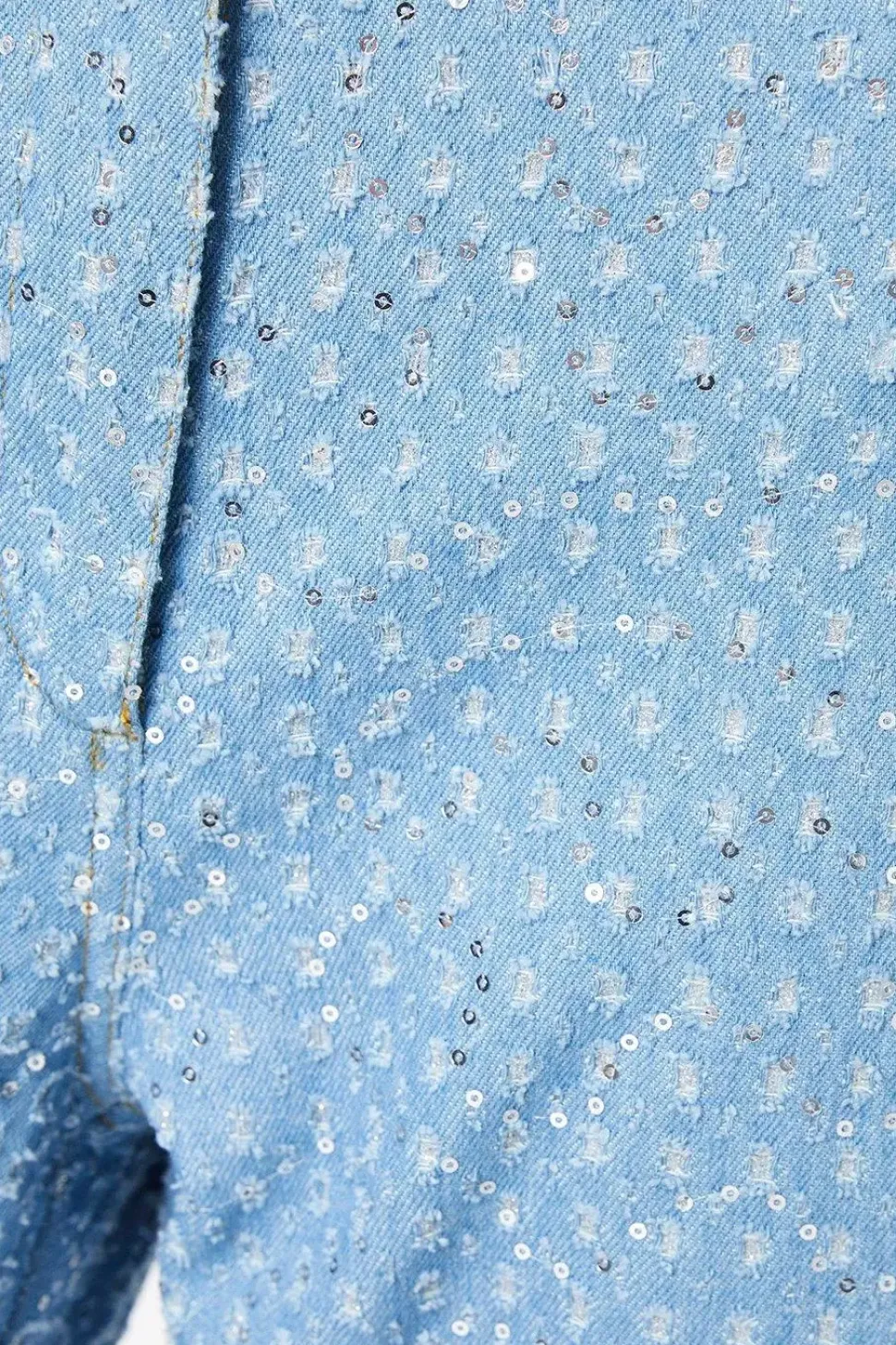 Textured Sequin Denim Jeans