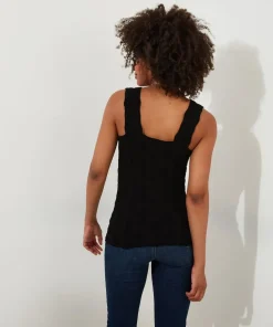 Textured Slim Fit Vest Top