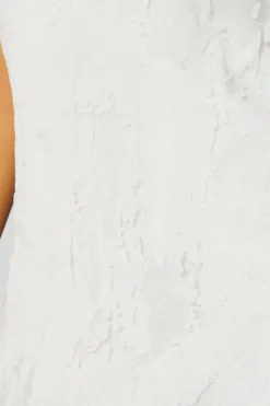 Textured Square Scoop Neck A-line Mini Dress