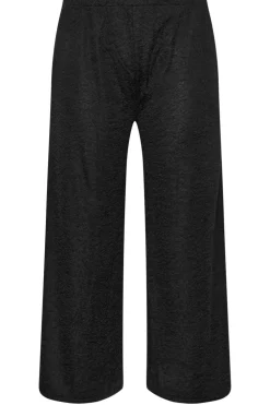 Textured Stretch Wide Leg Trousers