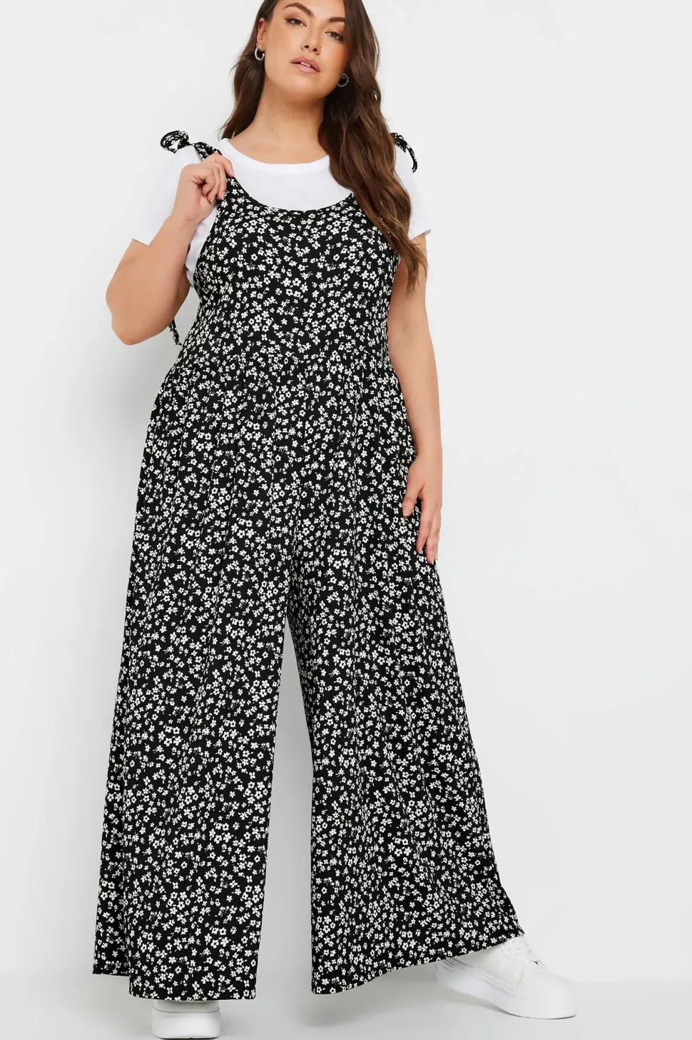 Textured Wide Leg Jumpsuit