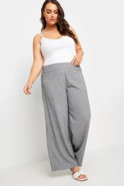 Textured Wide Leg Trousers