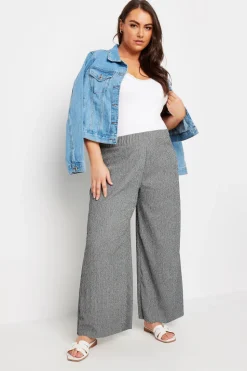 Textured Wide Leg Trousers