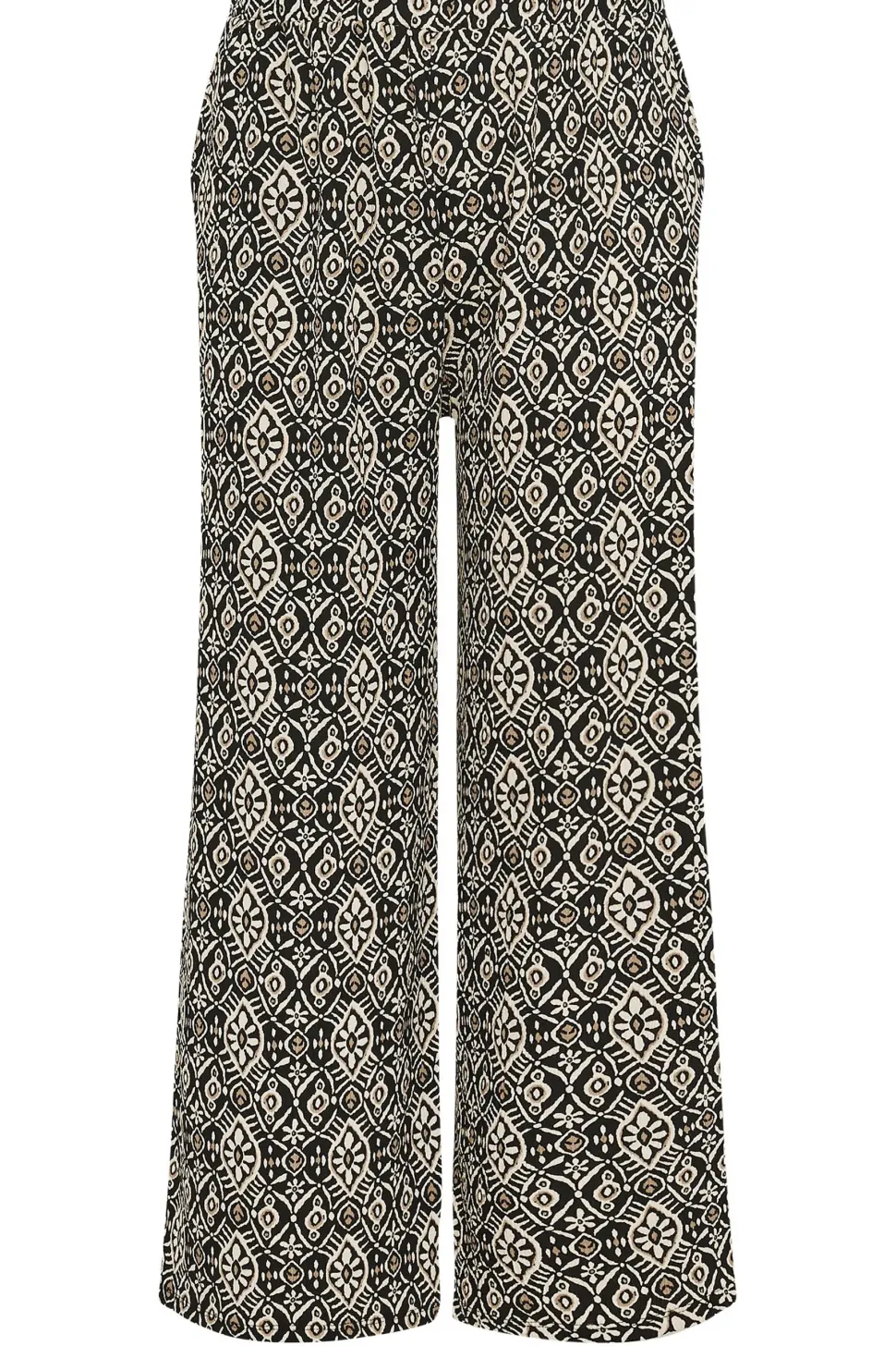 Textured Wide Leg Trousers