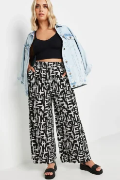 Textured Wide Leg Trousers