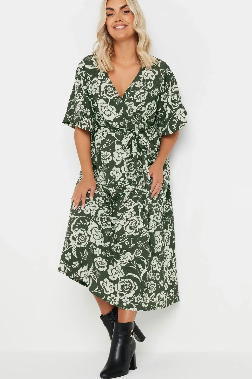 Textured Wrap Dress