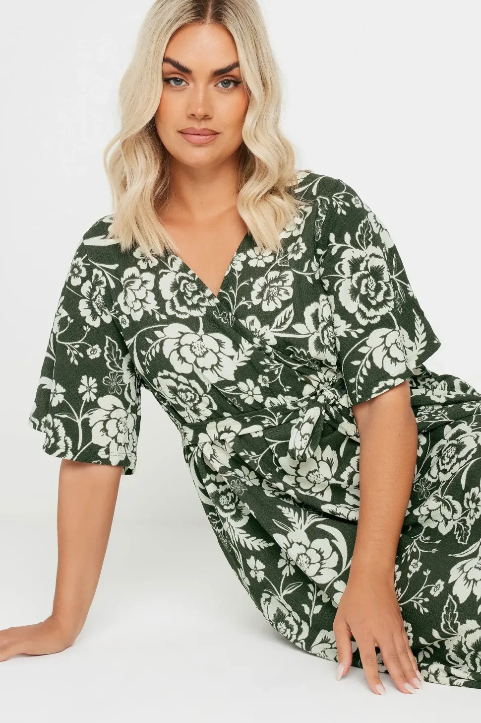 Textured Wrap Dress