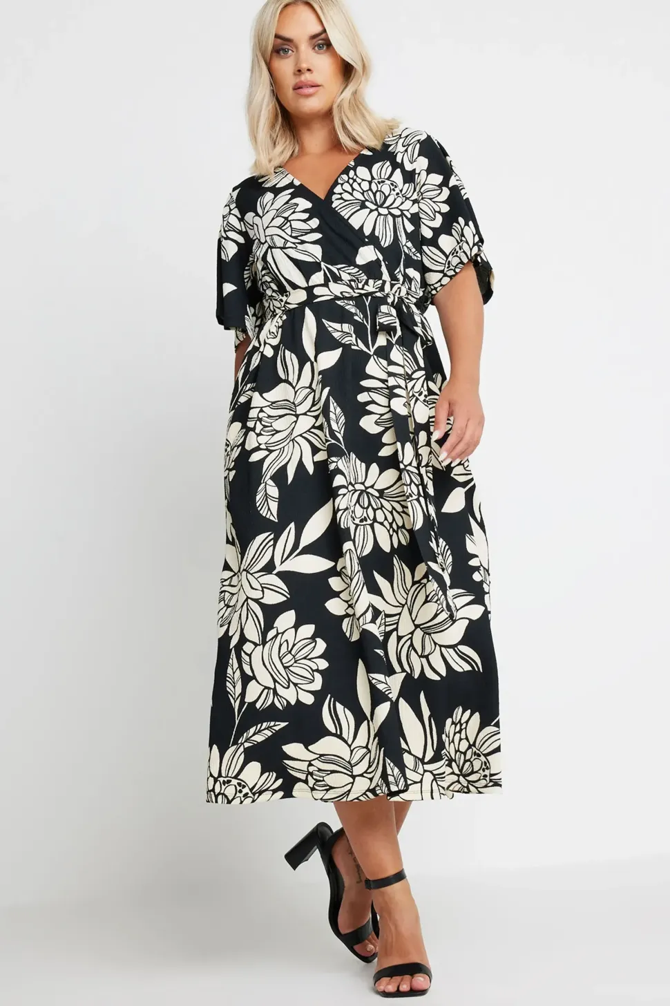 Textured Wrap Dress