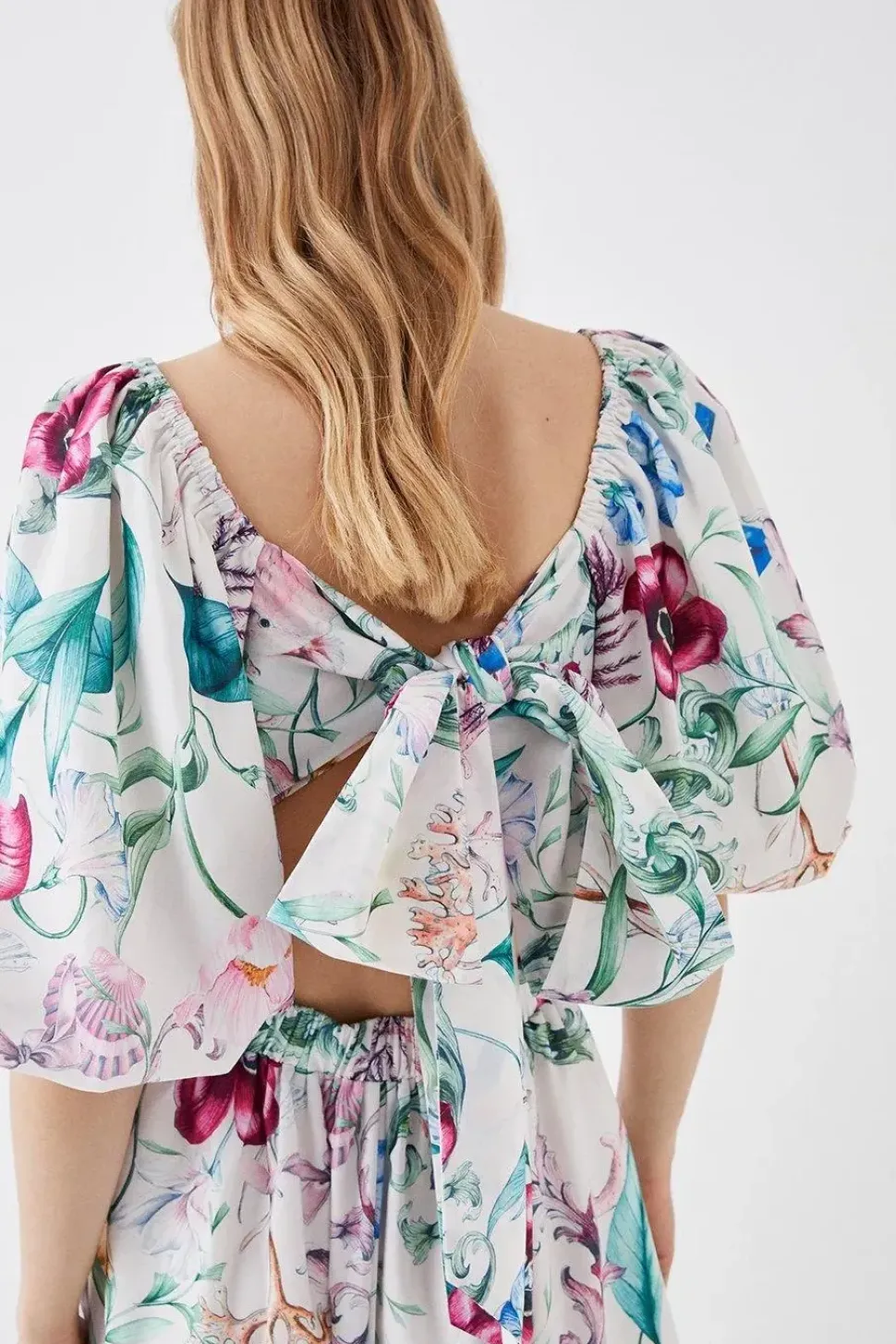 The Collector Pleat Bust Midi Cotton Dress