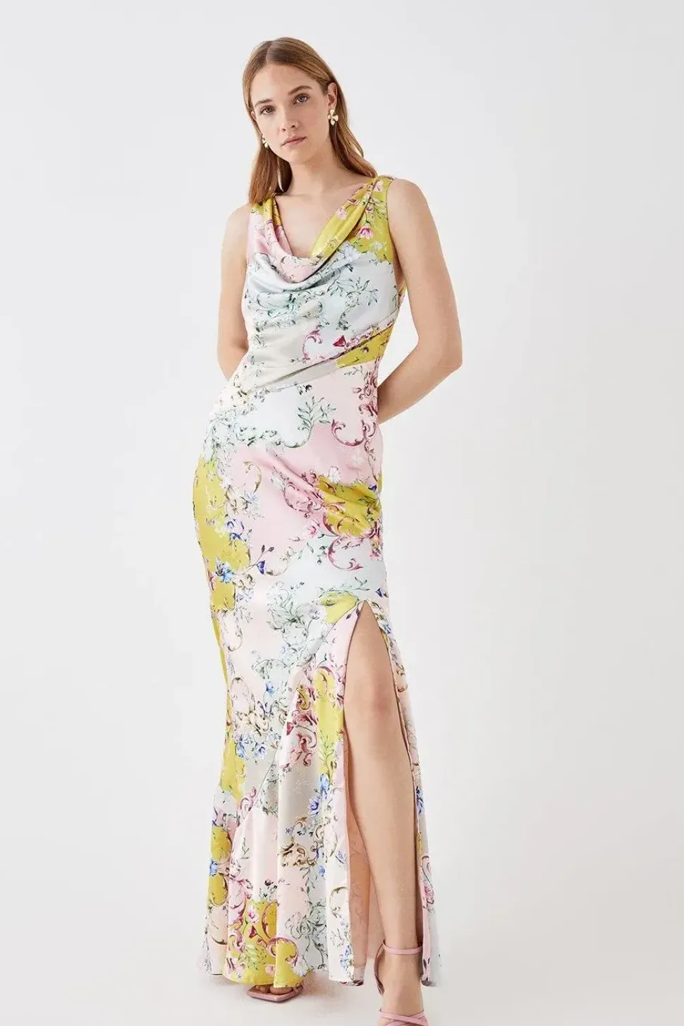 The Collector Satin Bias Cut Midaxi Dress