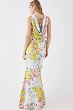 The Collector Satin Bias Cut Midaxi Dress