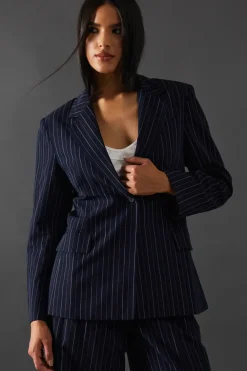 The Ultimate Pinstripe Oversized Blazer